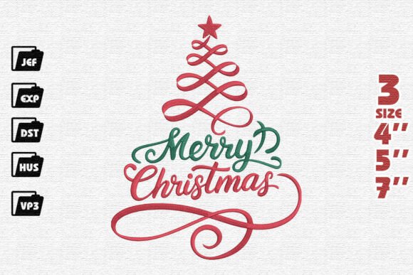 Elegant Merry Christmas Ribbon Tree Design Review