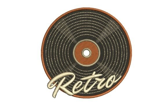 Retro Vinyl Record: An Embroidery Design Review